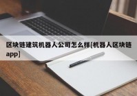 区块链建筑机器人公司怎么样[机器人区块链app]